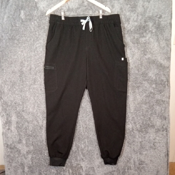 Figs Pants - Figs Zamora High Rise Black Joggers Scrub Health Care Womens XL/T